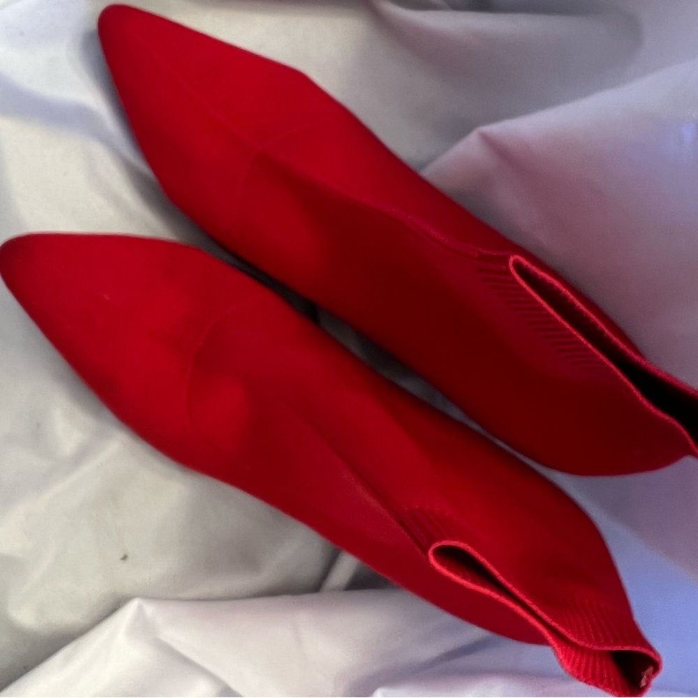 Forever 21 Red sock ankle booties - Picture 2 of 4
